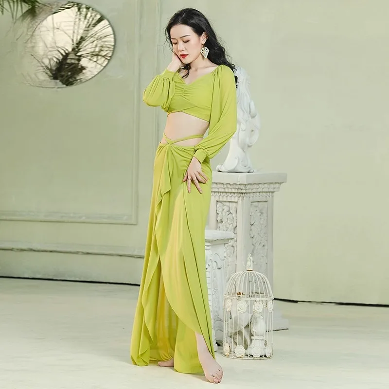 vestito personalizzato per la pratica della danza del ventre nuovo vestito da corte francese maglia sexy costume di gruppo di danza orientale costume da ballerina del ventre