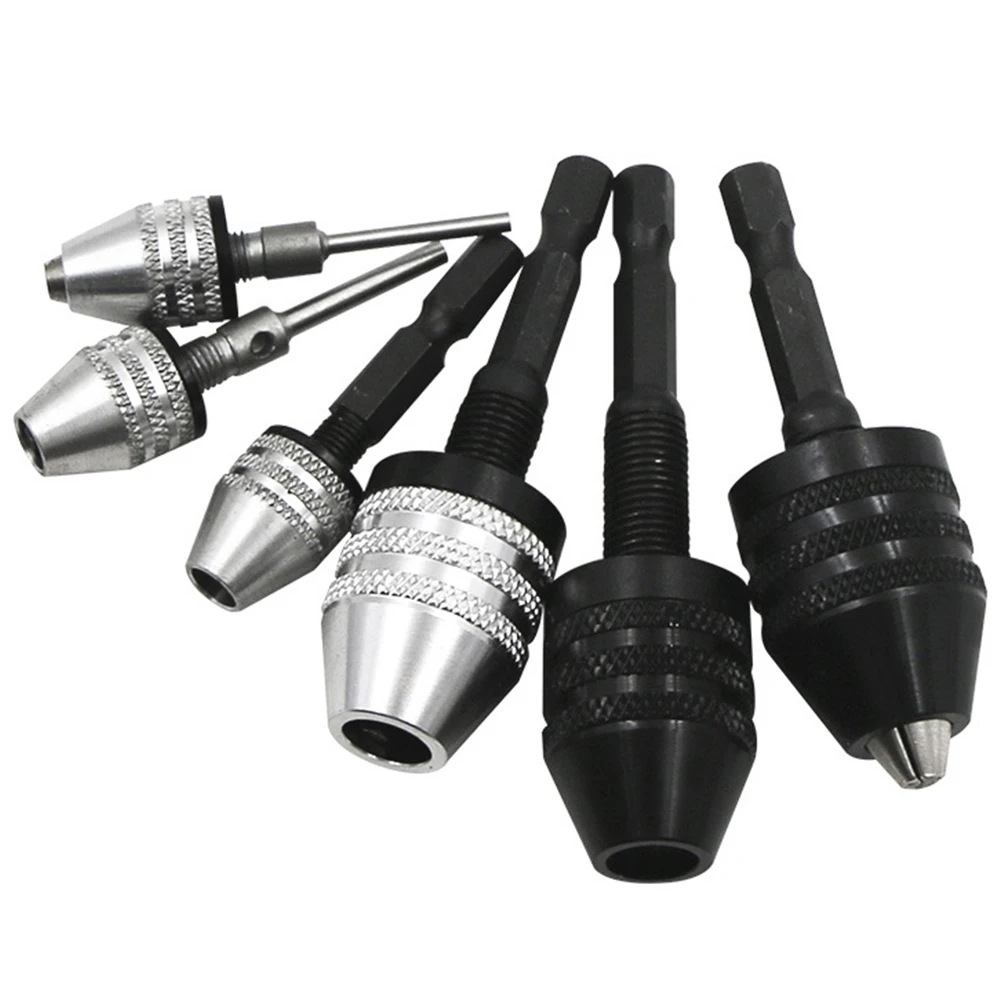 Mini Keyless Drill Chuck 0.3-8mm Self-Tighten Electric Drill Bits Collet Fixture Tools 1/4