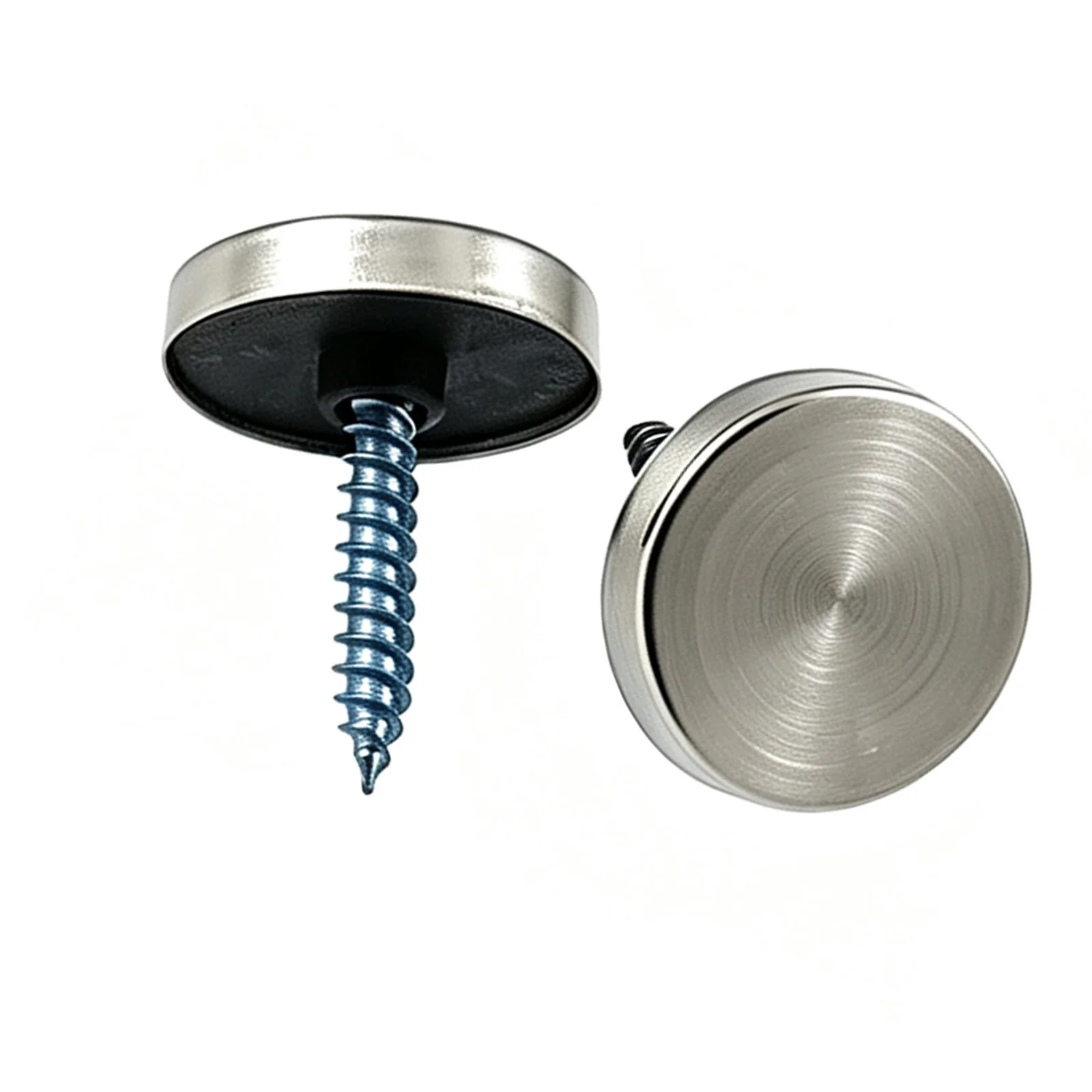 8Set Decorative Mirror Screws with Stainless Steel Caps, 16mm or 20mm Cover Fastener Set for Glass, Signs, Panels and Furniture