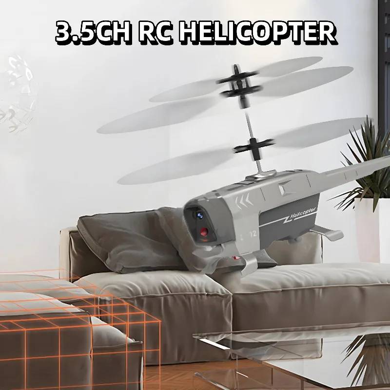 

Радиоуправляемый вертолет с дистанционным управлением 2,4G, 3,5-канальный самолет-дрон, игрушка с подсветкой и предотвратом препятствий для детей