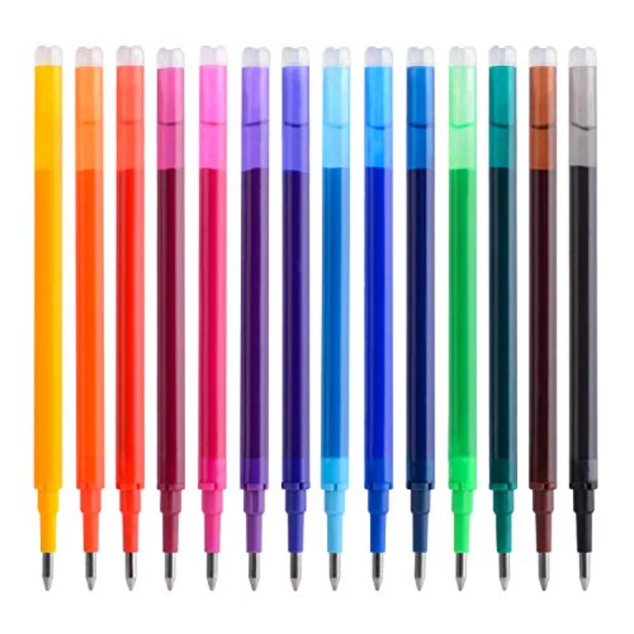 

Gel Ink Refills Compatible with FriXion and Friction Erasable Gel Pens Fine Point 0.7 mm 14 Colors