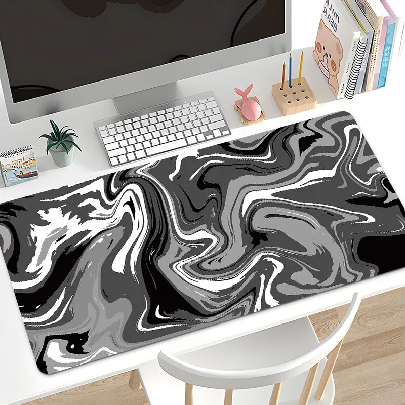 AbstracStrata Liquid Mouse Pad Computer Laptop Keyboard Mouse Mat Large Mousepad Keyboards Gamers Seamed Non-slip Desk Mat