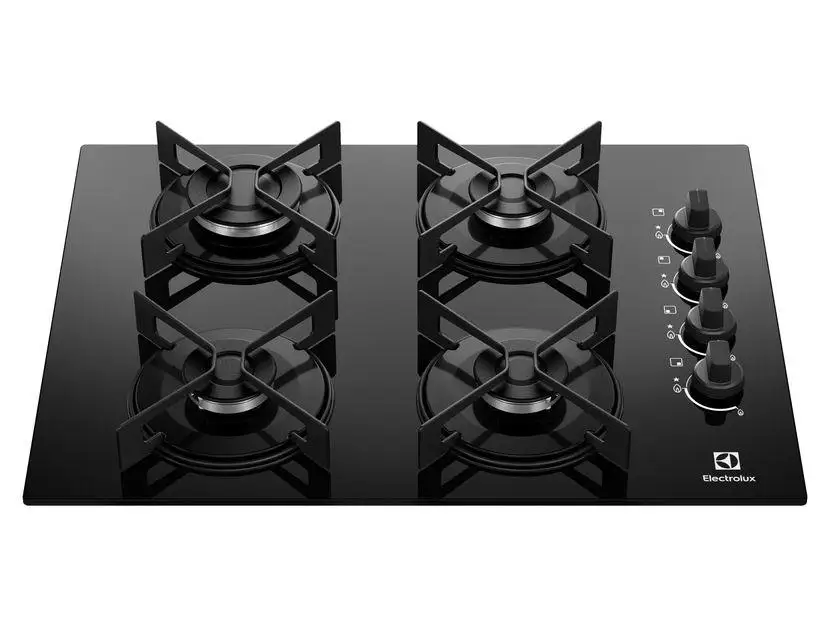 Cooktop 4 B ocas a Gás GLP Preto Efficient KE4GR - Bivolt