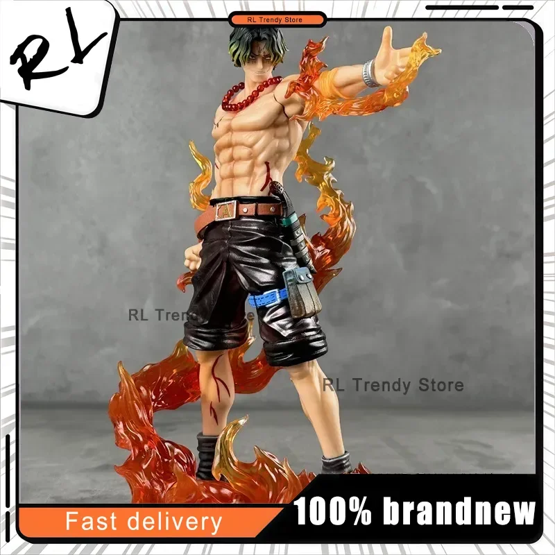 

One Piece Portgas D. Ace Flame Fist Summit War Standing Pose 25.5cm Anime Figure Statue Desktop Decoration Gift​