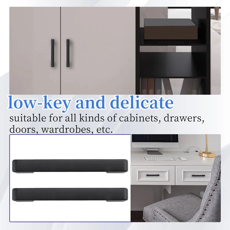 ABXH 10 قطعة مقابض سوداء لمقابض خزانة الأثاث ومقابض المطبخ مقابض الأدراج مقابض الخزانة