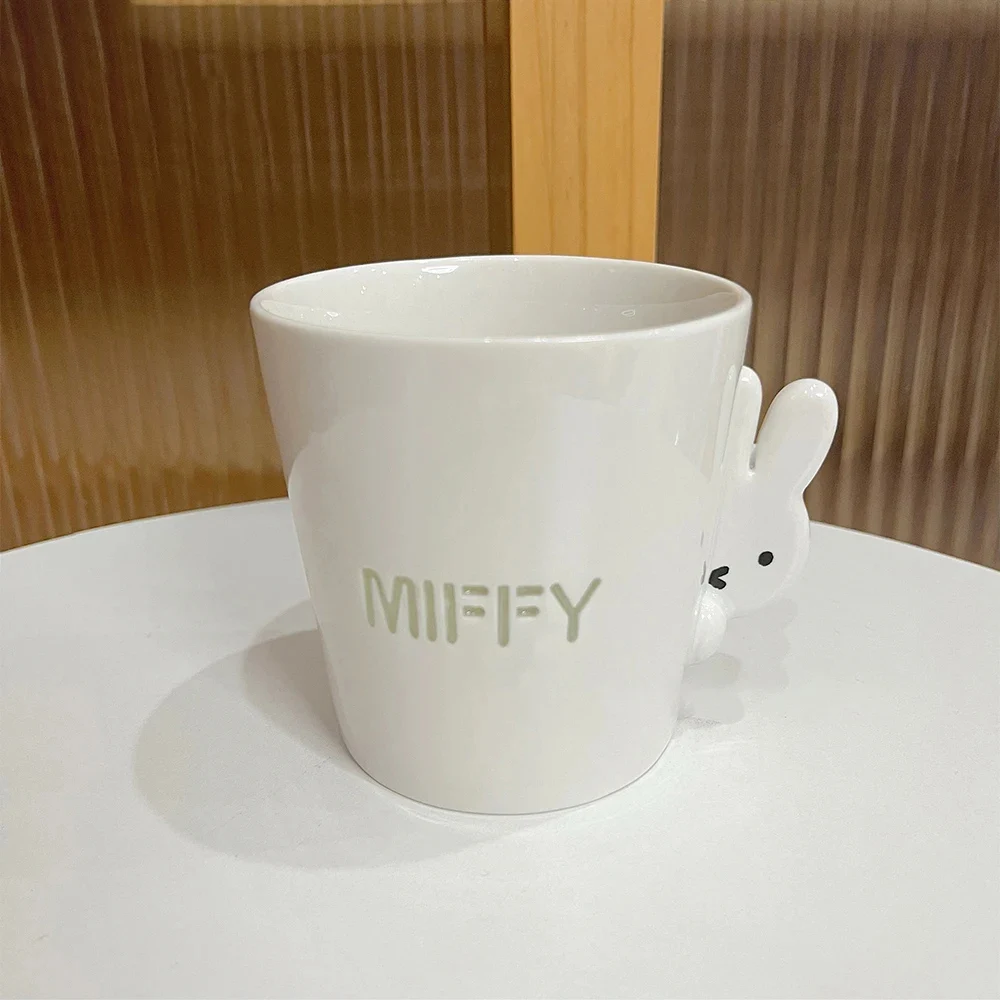 

Kawaii Miffy Cute Star Hollow Ceramic Mug, Milk Coffee Cup, Water Cup Christmas Toy Gift