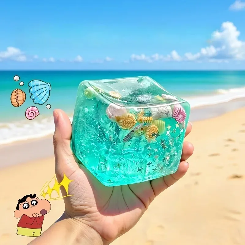Squishy Maltose-Würfel Fidget-Spielzeug Superweicher Transparenter Stern-Quetschball Ozean-Sensorik Anti-Stress-Spielzeug für Freunde Weihnachtsgeschenk