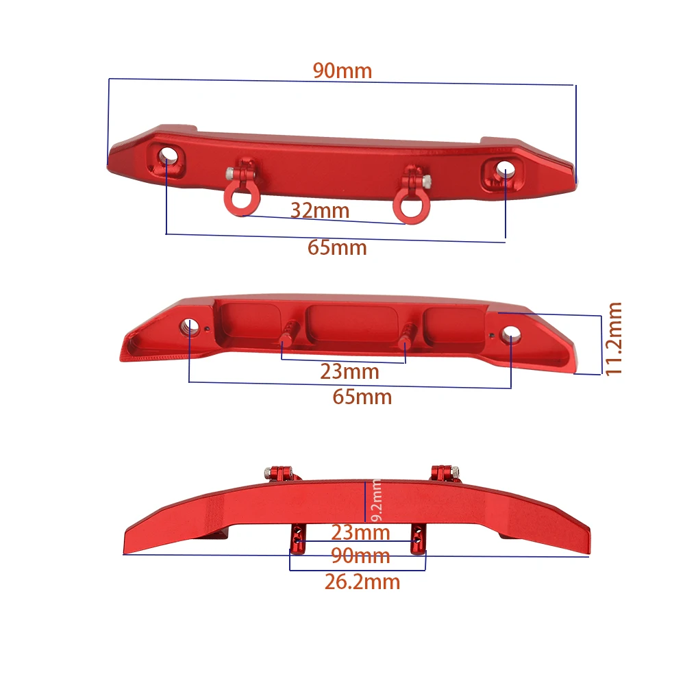 1/24 Crawler Axial SCX24 JEEP Ford Bronco Front Rear Bumper for Ford RC Car Lima 4WD Climbing Car AXI00006 Model Upgrade Parts