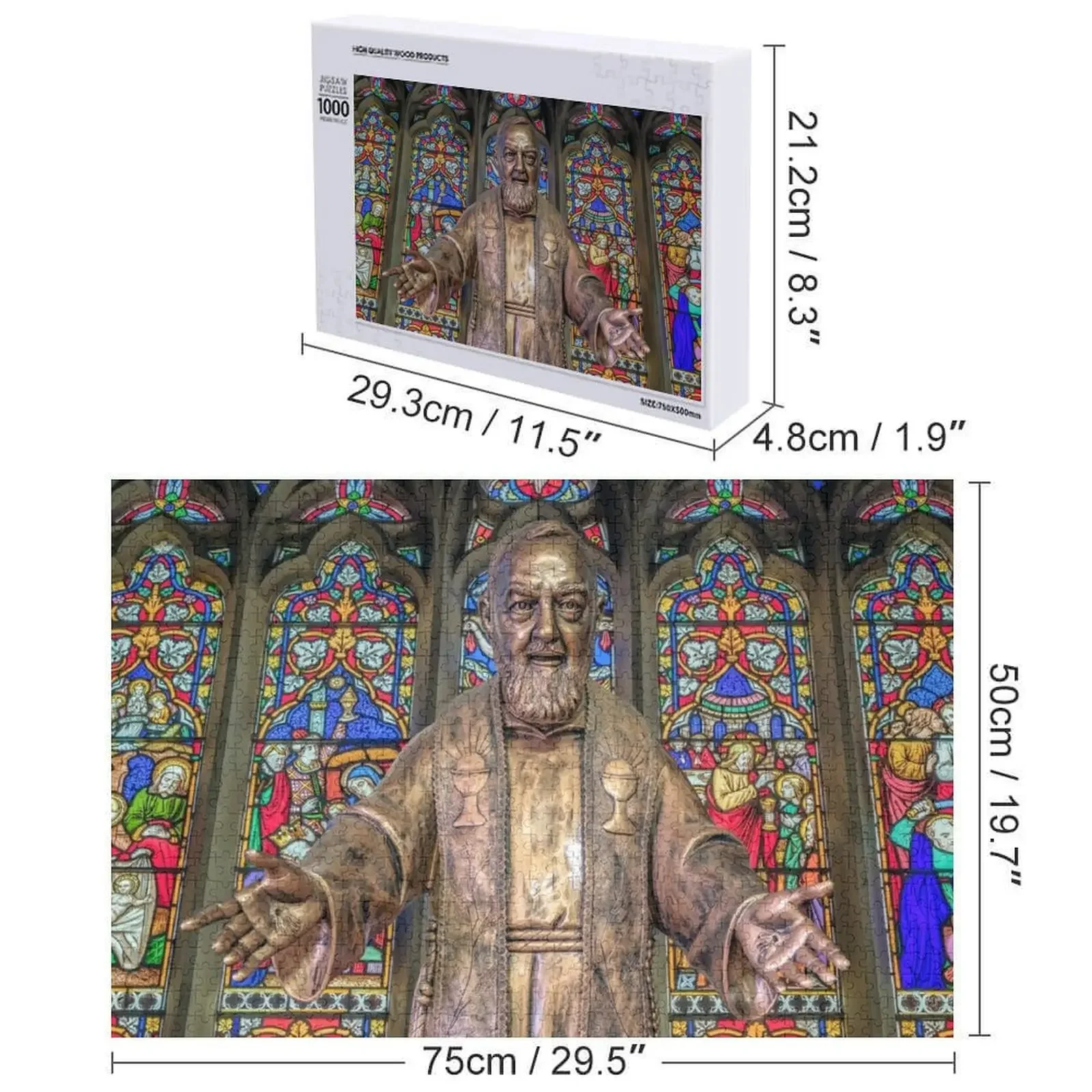 Saint Pio Puzzle, anpassbares Kindergeschenk, personalisiertes Geschenk, verheiratetes Puzzle