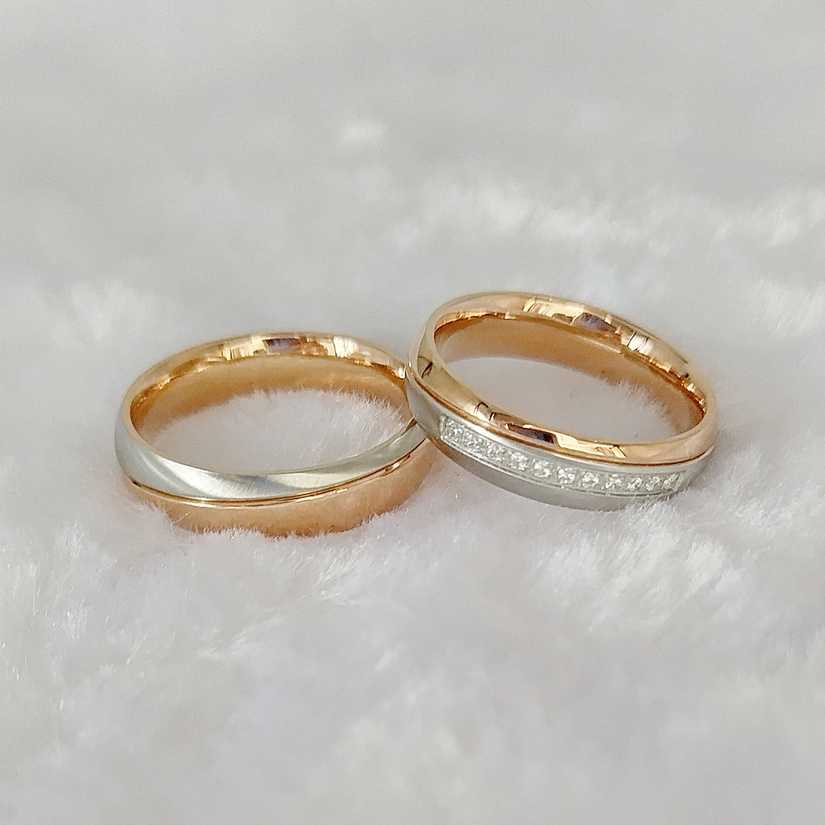 Designer Handmade 18K Rose Gol - Couple Ring Set review and price