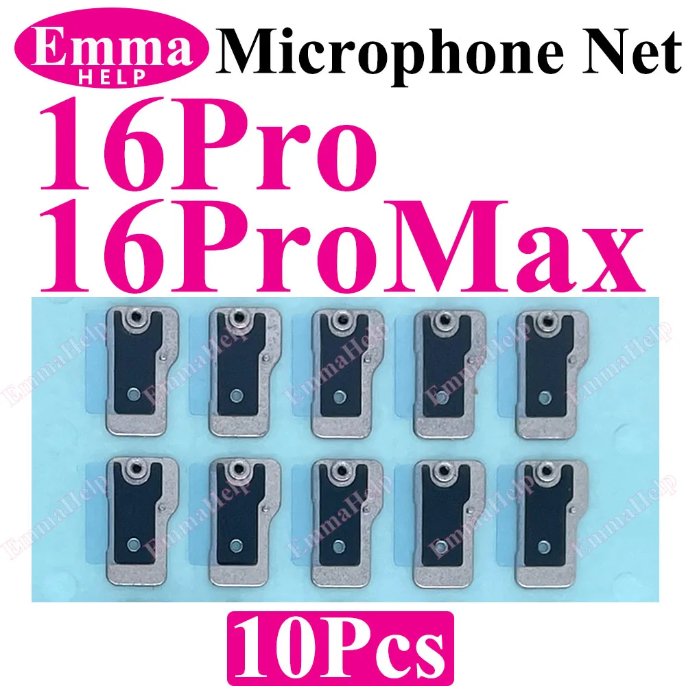 10pcs Flash Anti Dust Mesh For iPhone 15 Plus 16 Pro Max Inner Near Big Rear Camera Cover Back Microphone Net