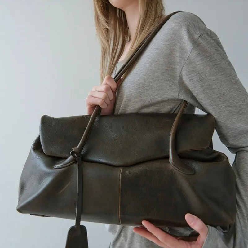Niche Women Bag New Large Capacity Shoulder Bag Minimalist All-match Tote Commuter Handbag