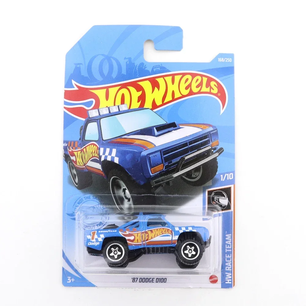 2021-168 Original Hot Wheels Mini Alloy Coupe 87 DODGE D100 1/64 Metal Diecast Model Car Kids Toys Gift