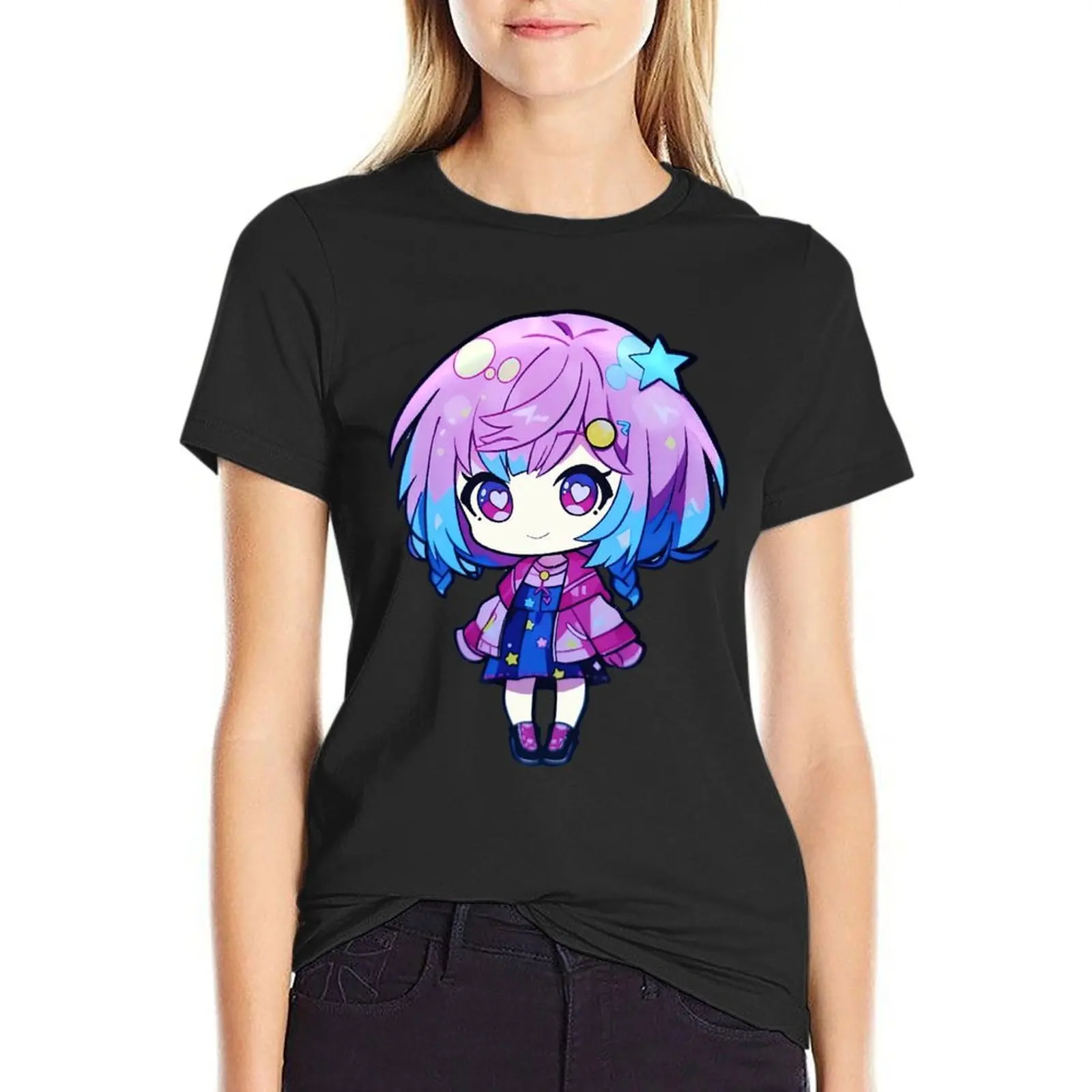 

Project Sekai Keychain Emu Otori Cute Hearts Chibi Kawaii T-Shirt Aesthetic clothing tshirts woman