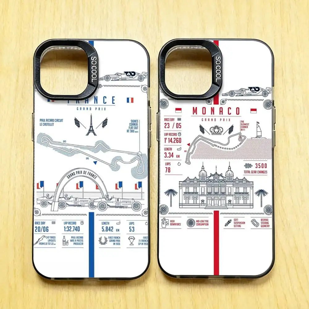 

Racing Circuit Phone Case for iPhone 17 16 15 Max Mini 14 13 Pro Plus 12 11 X XS Air IMD Cover