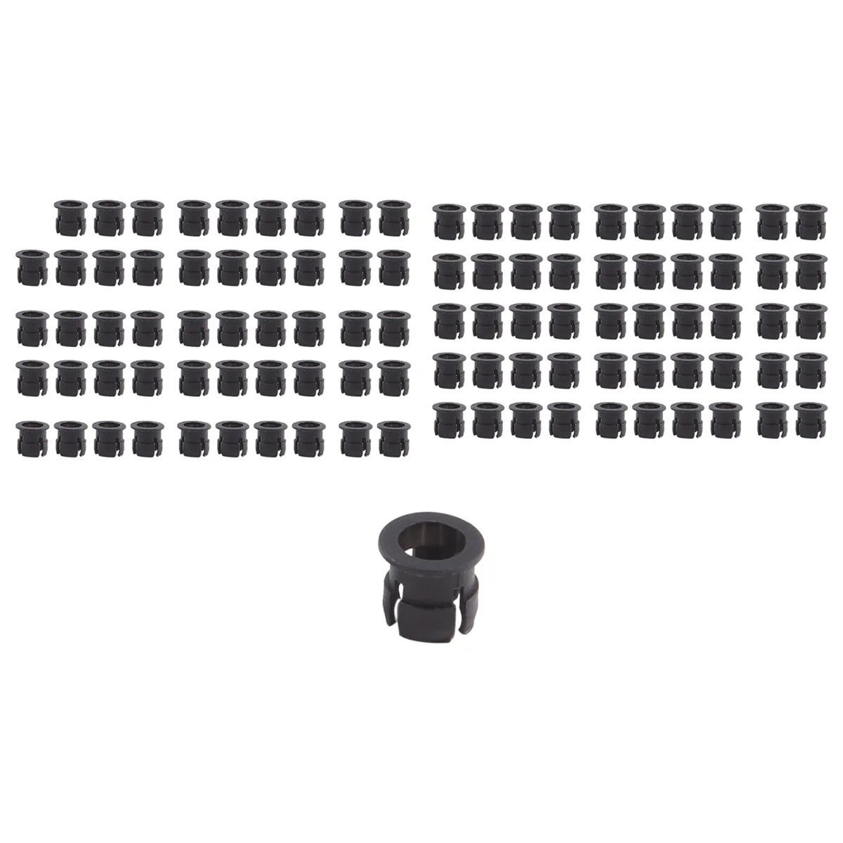 N99R 100 Pieces Black Plastic 5mm LED Clip Holder Display Panel Mount Cases