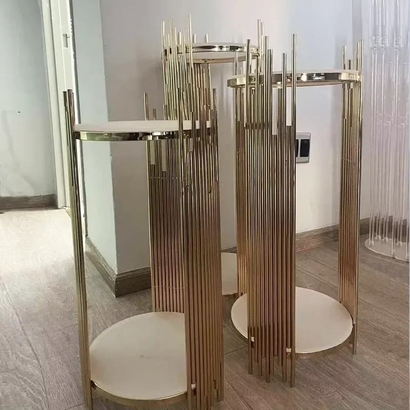 Elegant Gold Cake Stand for Wedding Party Decoration Sweet Table Display Rack Event Centerpiece Decorative Dessert Holder