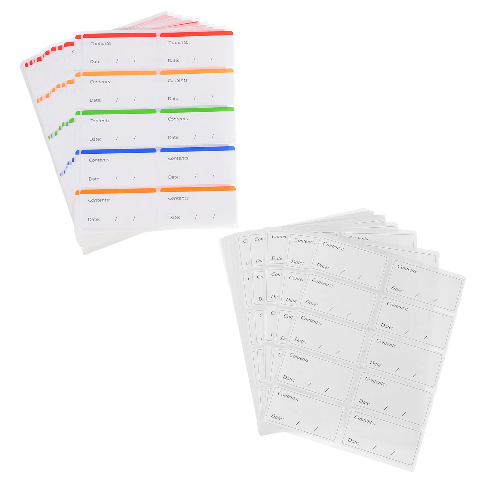 

100 Sheets Synthetic Paper Freezer Date Labels for Food Storage - Removable No Residue Food Expiry Date Stickers for Freezer