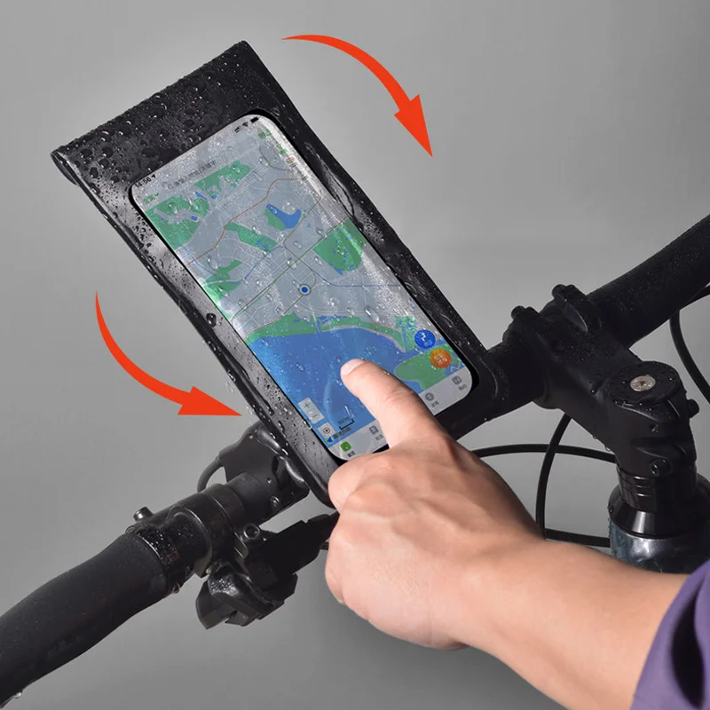 Waterproof Bicycle Phone Holder Motorcycle Bike Handlebar Phone Case Bag for iPhone 15 Pro Max 14 Samsung Bike Phone Stand Mount