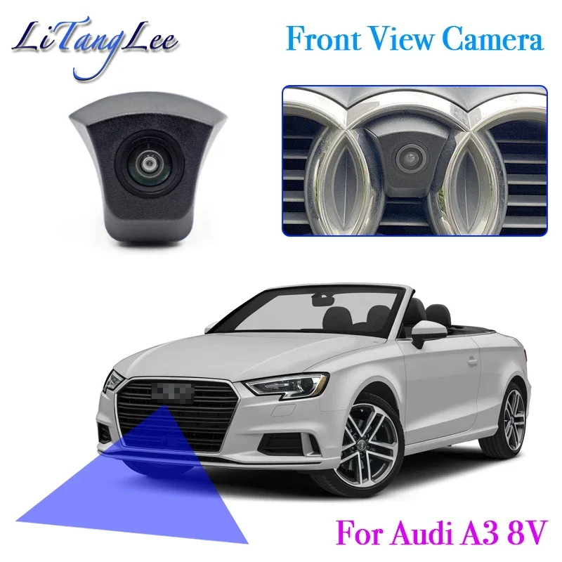 For Audi A3 8V 2013~2019 Car LOGO Front View Camera Night Vision HD Waterproof Wide Angle Blind Spot Area Parking Camera