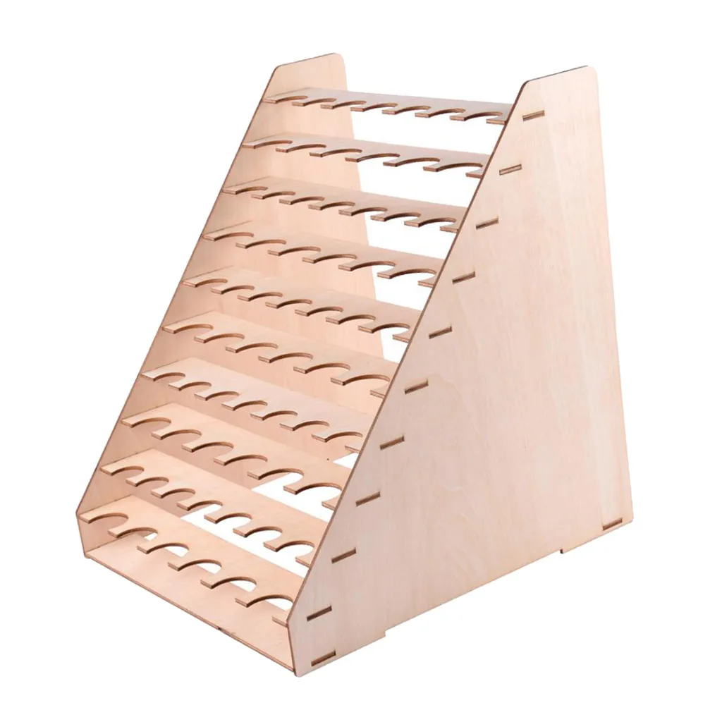 Wooden Epoxy Tools ,Storage Stand Holder, Paint  with 65 Holes Storage  ,26mm Diameter