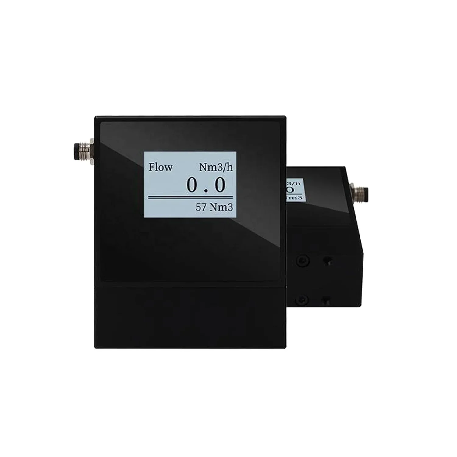 ESMF001 / ESMF002 Aluminum alloy material gas mass flow meter , LCD display gas flow sensor