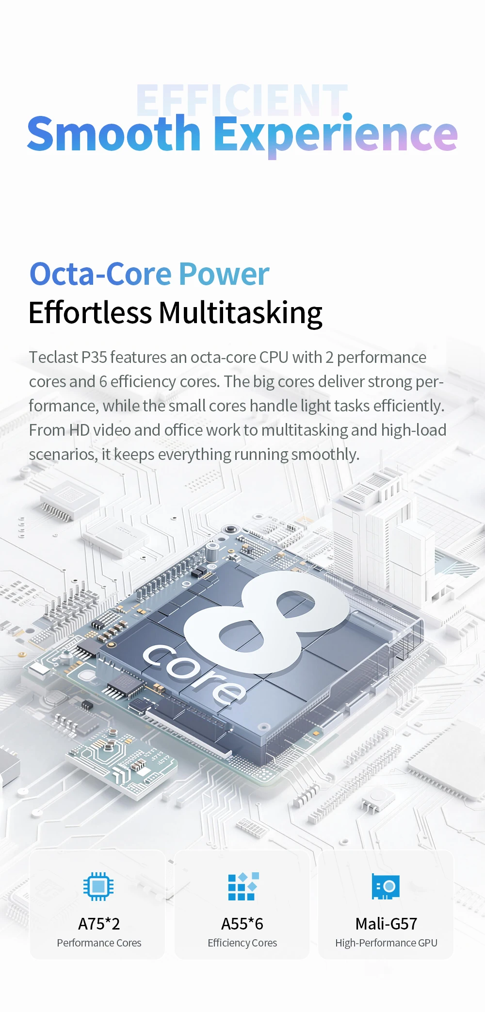Teclast P35 10.1' Tablet Android 16 3GB (+13GB Virtual) 32GB Lightweight 6000mAh Battery Tablets TDDI Full Lamination with Case Keyboard Stylus