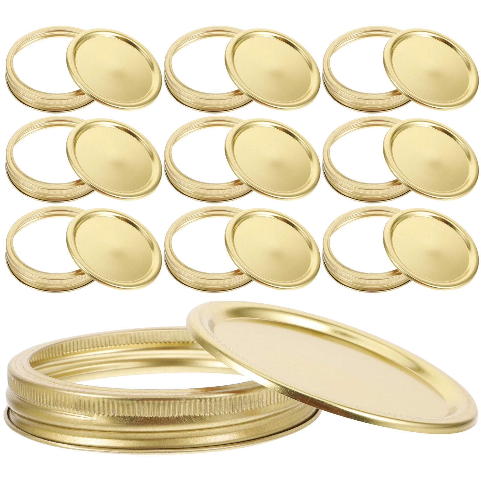 

1Set Mason Jar Lid Metal Caps Airtight Leakproof Storage Lids Replacement for Canning Metal Jar Lid Storage Lids