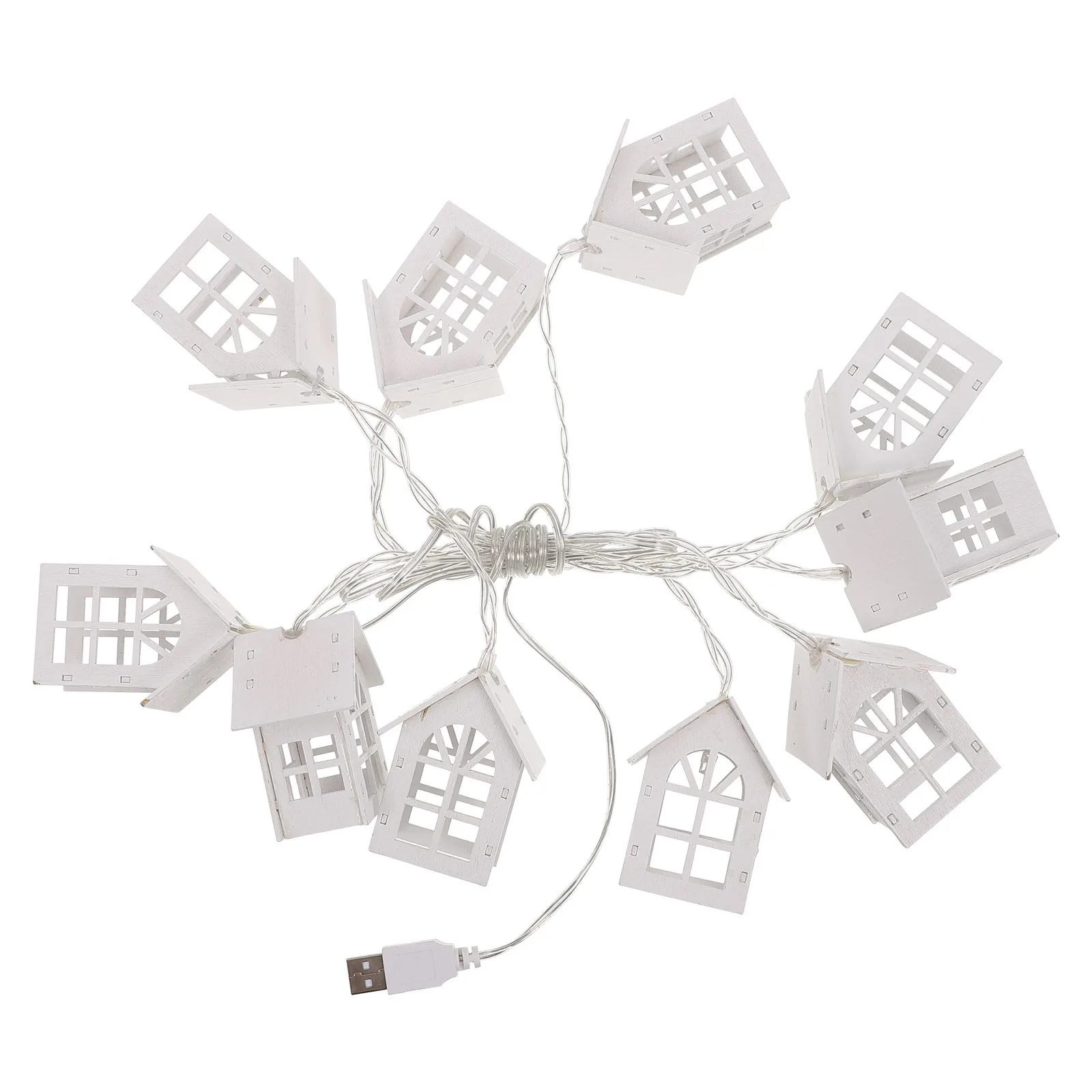 1 قطعة عيد الميلاد مصباح ليد سلسلة خشبية ديكور المنزل الجدة الإضاءة داخلي في الهواء الطلق حديقة شجرة حفلة الديكور مصباح سلسلة