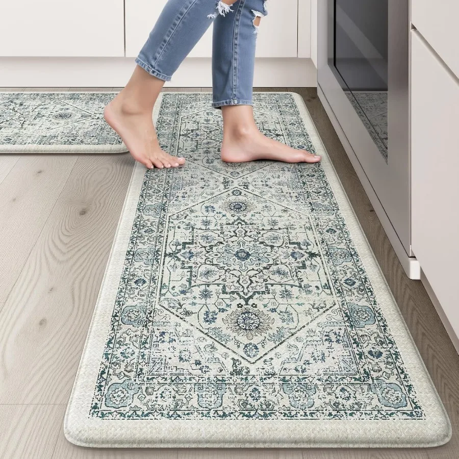 

Кухонные коврики Мягкие коврики против усталости для кухонного пола Нескользящие водонепроницаемые кухонные коврики Мягкий комфортный стоячий коврик для дома
