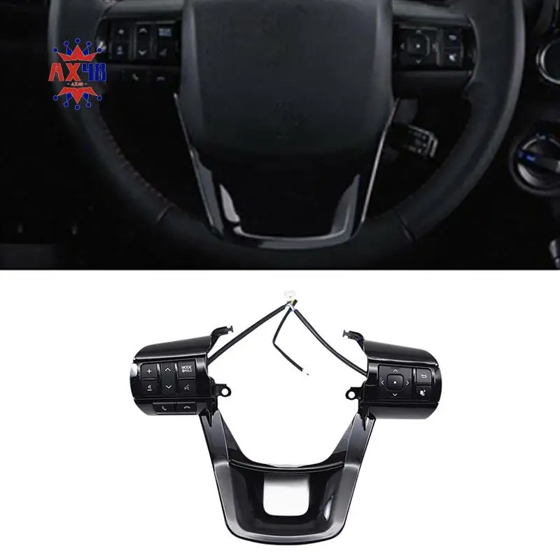 

AX48-Car Volume Control Switch Multifunctional Steering Wheel Button 84250-0E120 For Toyota Hilux Revo Fortuner 2015-2024