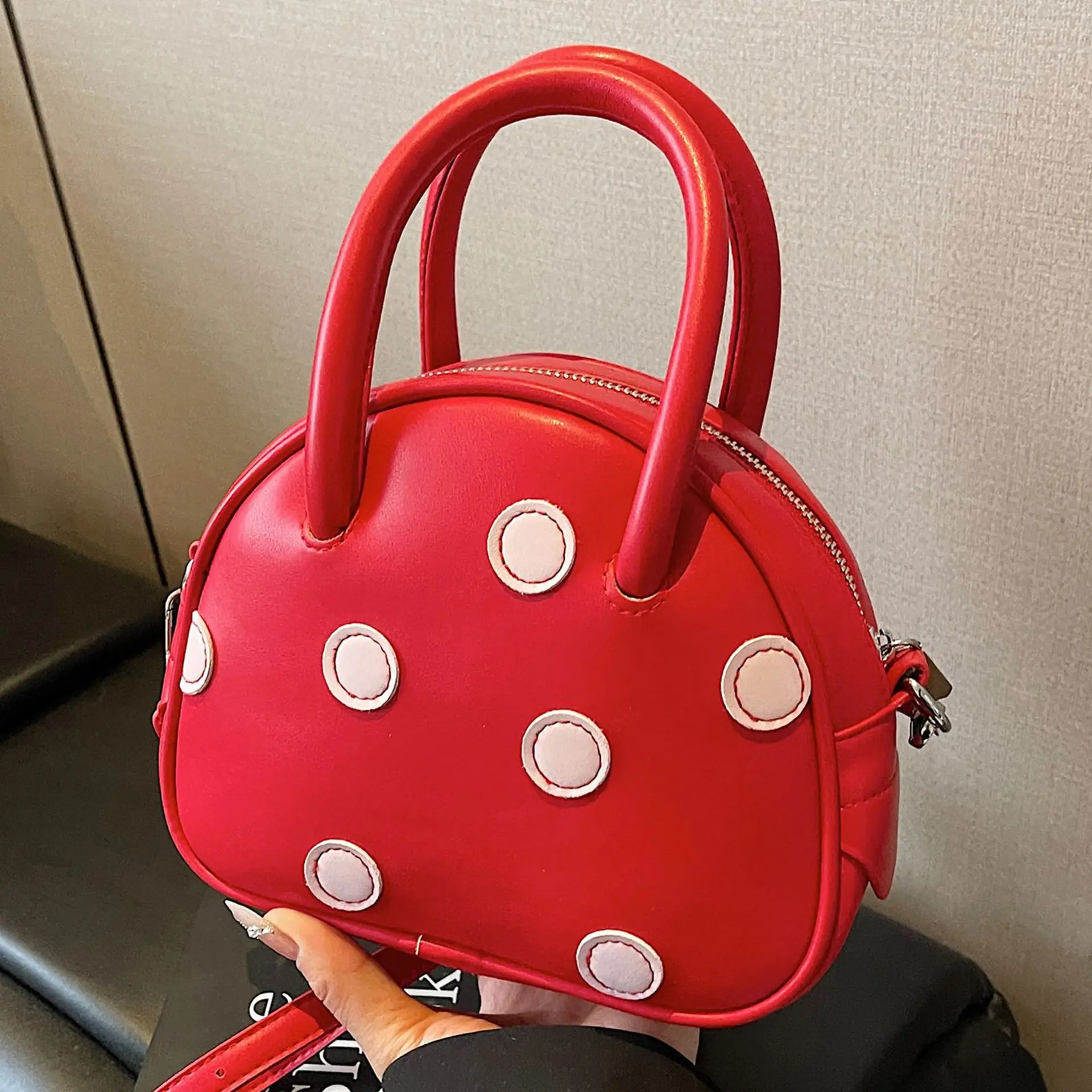 Chic 2025 Women's Polka Dot Crossbody Bag, Luxury Small Square Purse, Polka Dot Pattern Shoulder Bag for Summer & Daily Use​