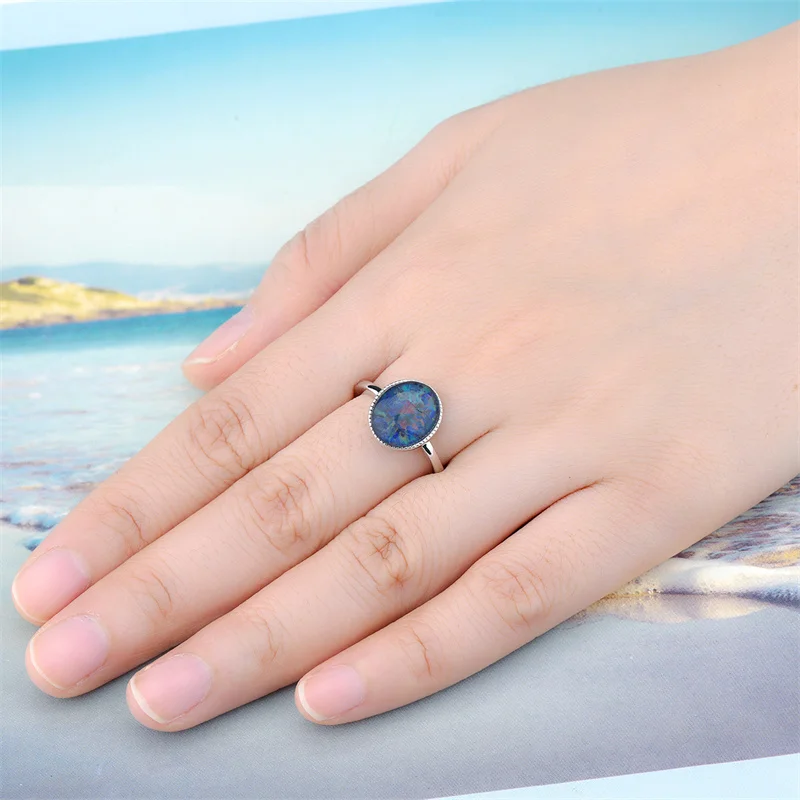 Cincin batu permata besar perak 925 asli 3 karat cincin batu permata potongan Oval berlapis dibuat untuk perhiasan wanita hadiah ulang tahun