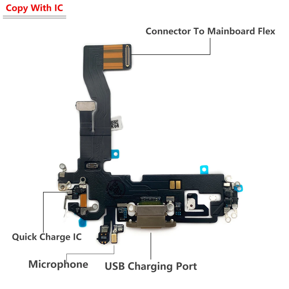 NEW For IPhone 12 Pro Max USB Charger Charging Port Dock Plug Socket Jack Connector Microphone Board Flex Cable fast charging