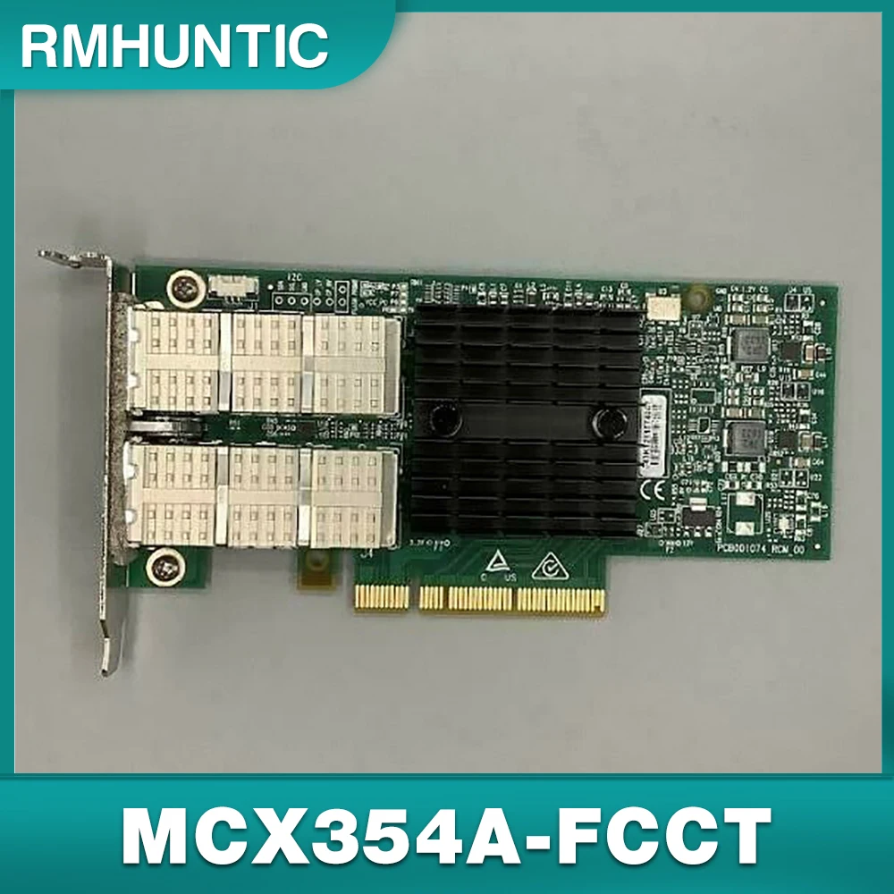 NIC para Mellanox ConnectX-3Pro, FDR InfiniBand, 40GigE, VPI CX354A, PCI-Ex8, Placa de rede de porta dupla, MCX354A-FCCT