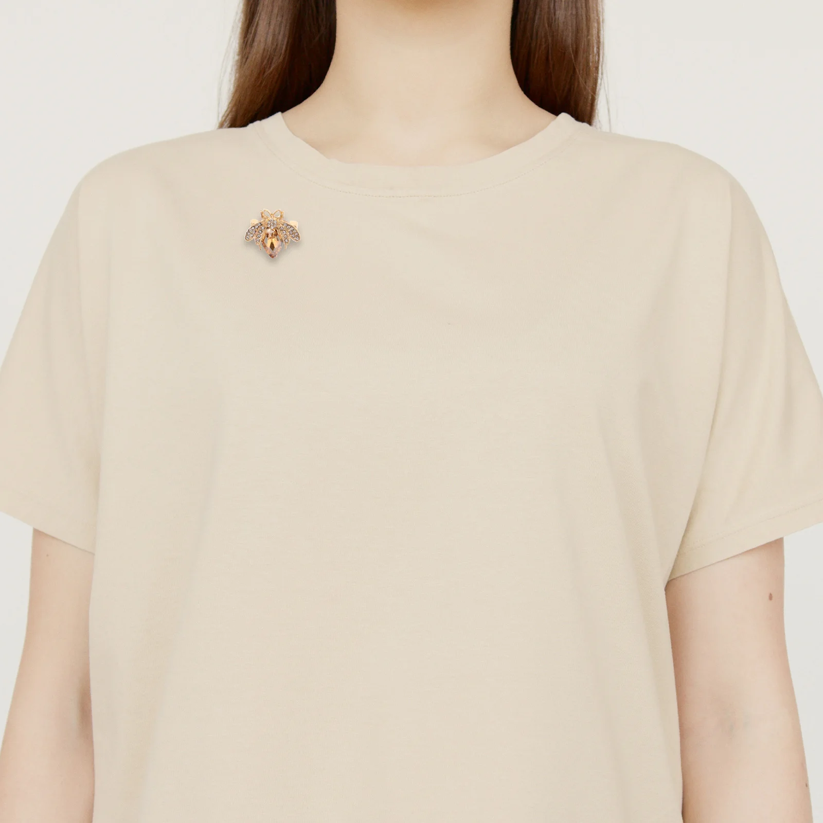 

10pcs Bee Brooch Lapel Pin Vintage Alloy Metal Animal Brooch Glitter Rhinestone Safety Pin For Women Girls Shirts Scarves