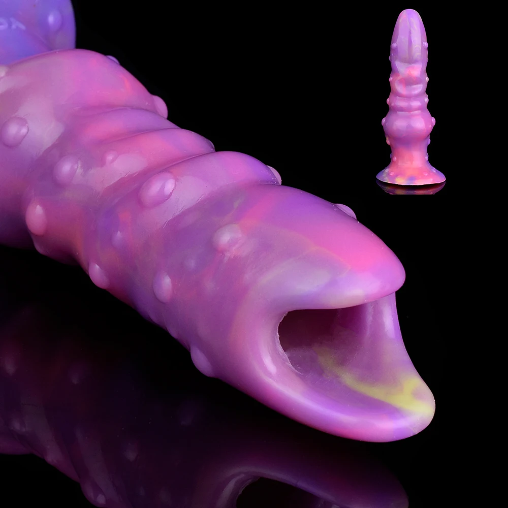 Sumexy-Ovipositor luminoso de empuje manual suave, tapón Anal brillante, huevos de fantasía para poner, juguetes sexuales para mujeres y hombres, juego masturbador erótico de más de 18