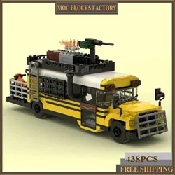 Moc Building Bricks Car Model Classic American School Bus Technology Modular Blocks Gifts Toys For Children DIY Sets Assembly