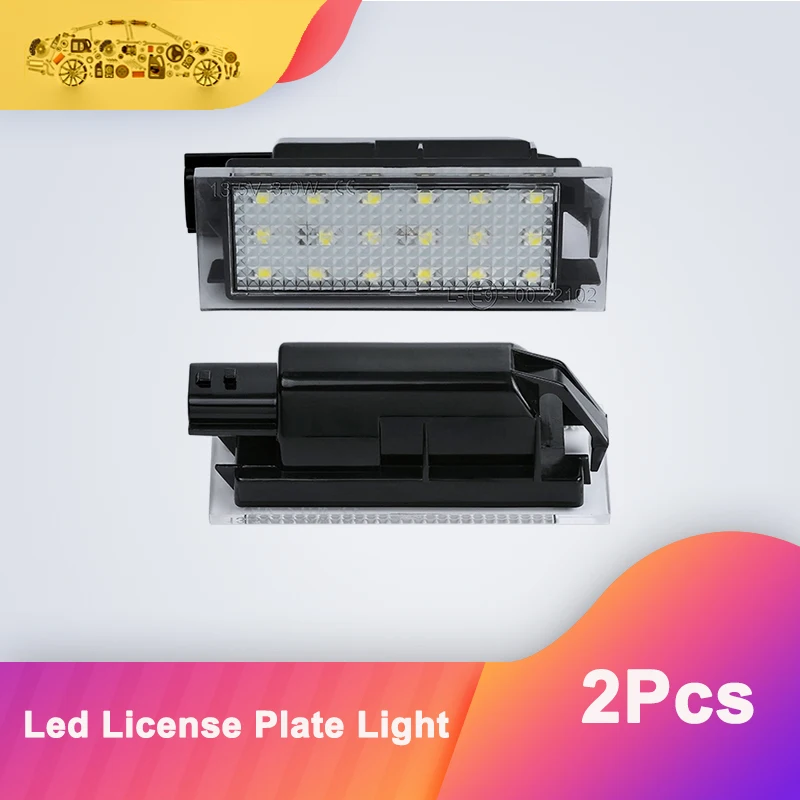 

LED License Number Plate Light Lamps For Renault Clio 3 4 Megane 2 3 CC Trafic 3 Master 2 3 Kangoo 2 Twingo 2 3 Kadjar Laguna 3