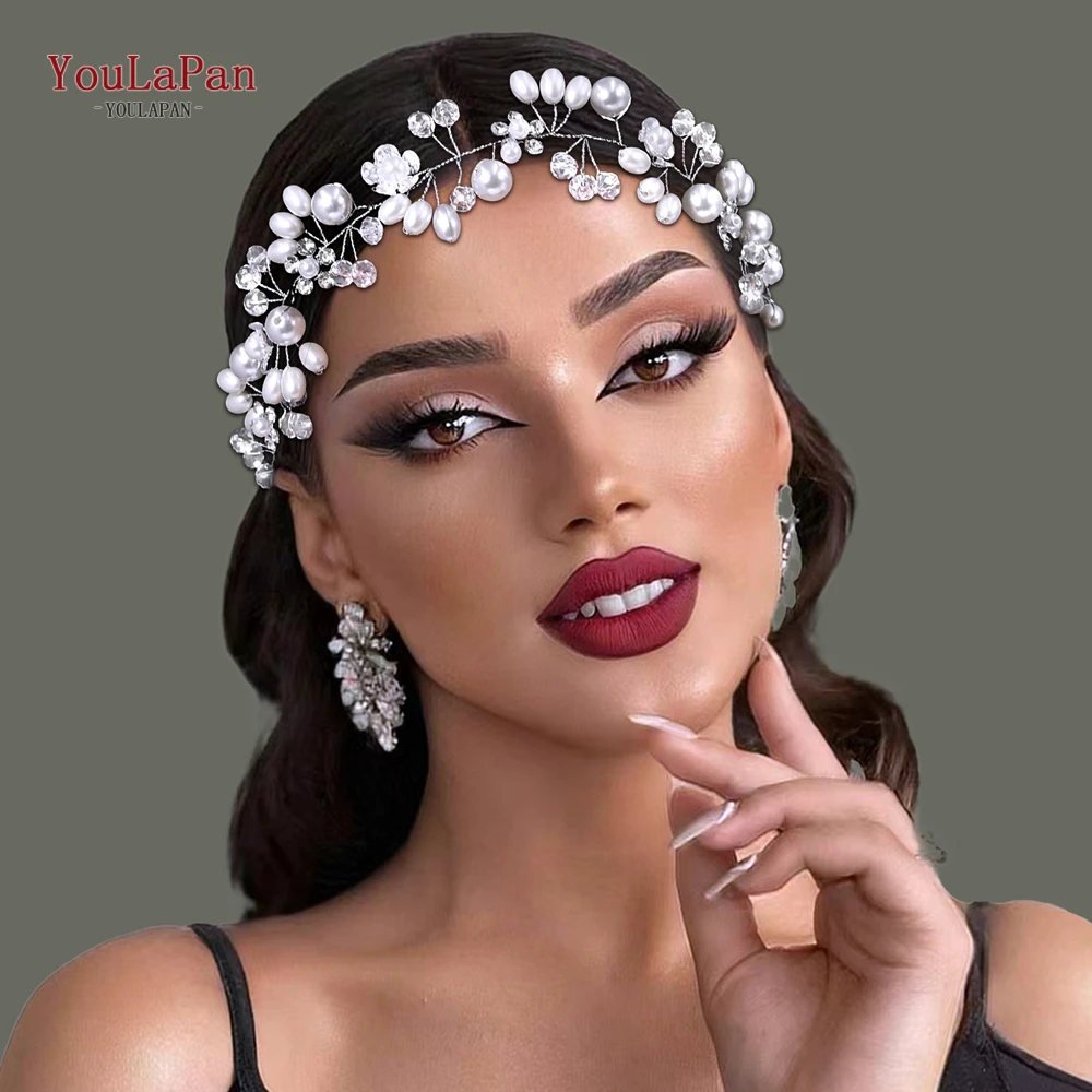 YouLaPan Simplicity Bride Pearl Hair Band Crystal Wedding Hair Vines Hair Accessories Women Banquet Hair Decoration HP782