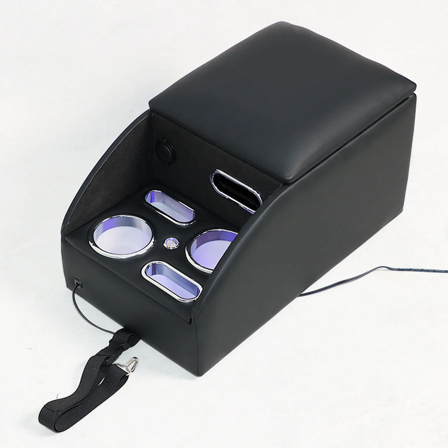 For Car Rear Seat Armrest Box Cup Holders Back Bench Storage Armrest Tissue Box for Universal Truck Car Armrest