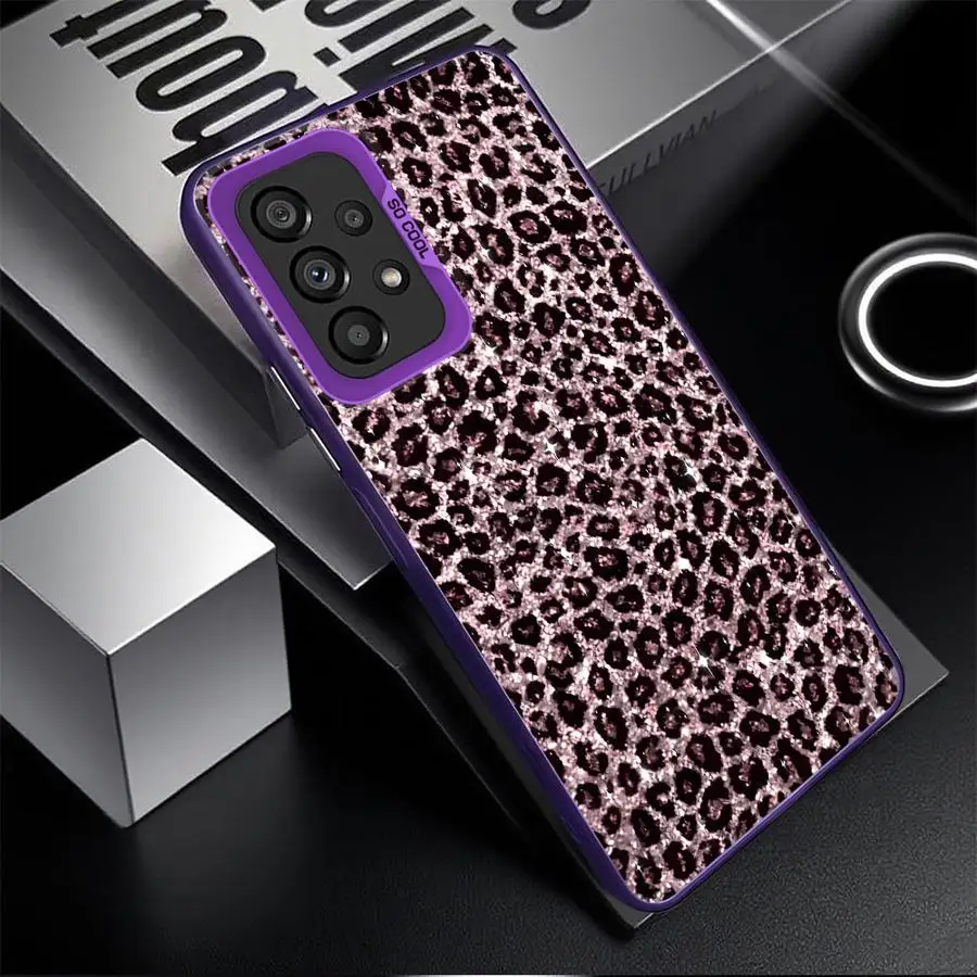 Phone Case for Samsung Galaxy A53 A73 A55 A52 A72 A51 A56 A35 A54 A71 A26 A36 Soft Shell Cool Fashion Leopard Print