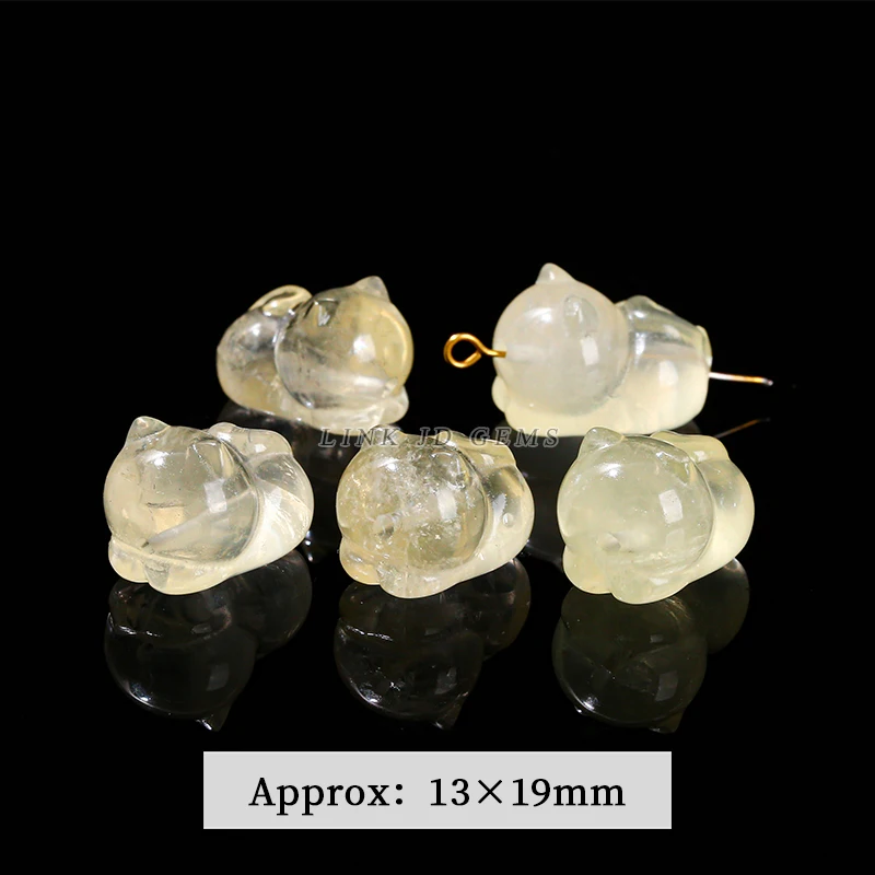Natural Lemon Quartz Citrine Carved Loose Spacer Beads