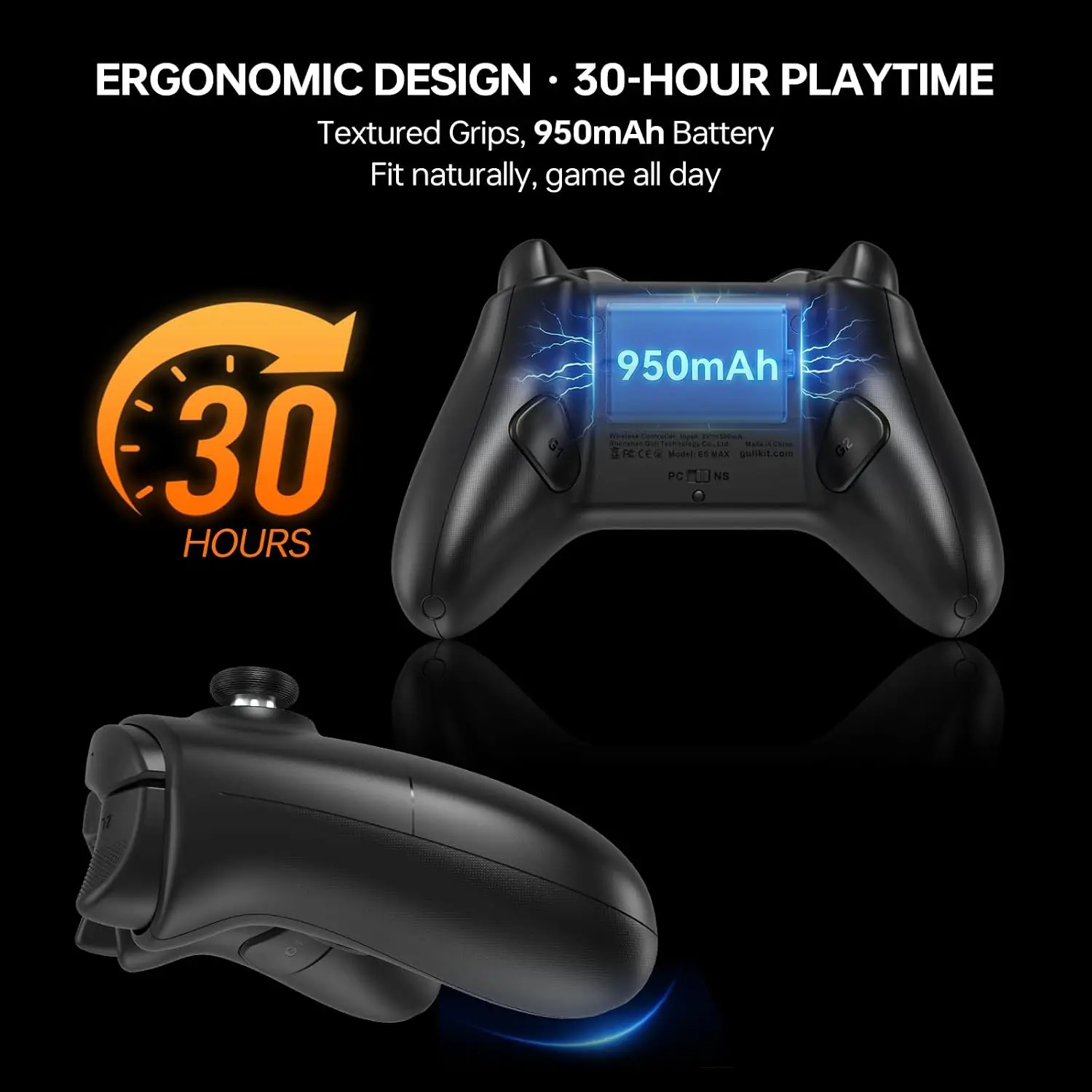 ES MAX E-Sports Controller Bluetooth Wireless Gamepad for Switch 2, Angle TMR Sticks, Dual-mode Triggers, Switch 2 Wakeup & Gyro