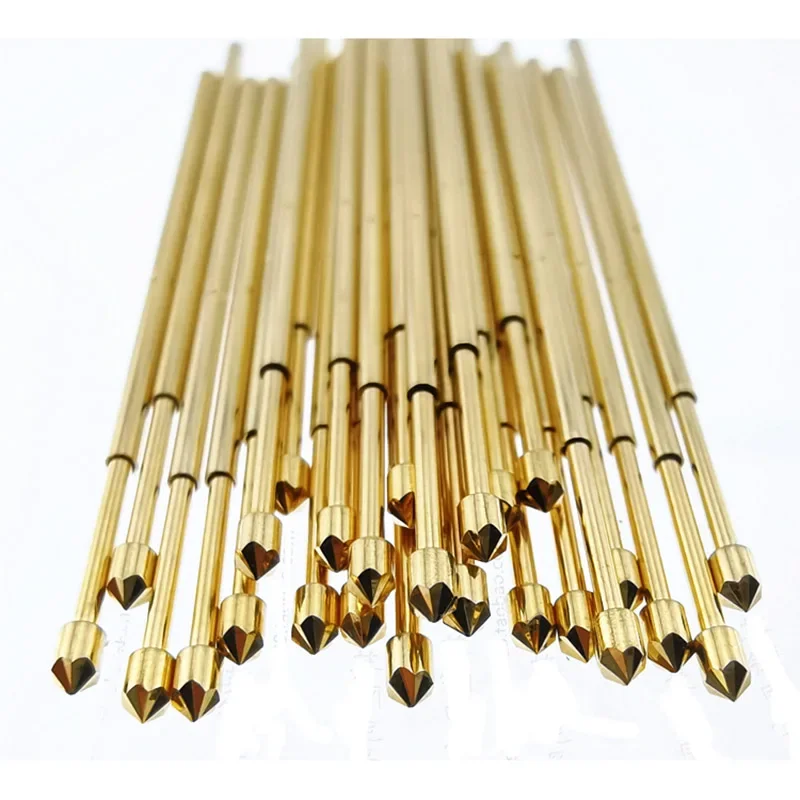 100PCS Gold-plated Spring Test Pin PAL75-LM2 Outer Diameter 1.02mm Pin Length 33.35mm for Circuit Board Testing