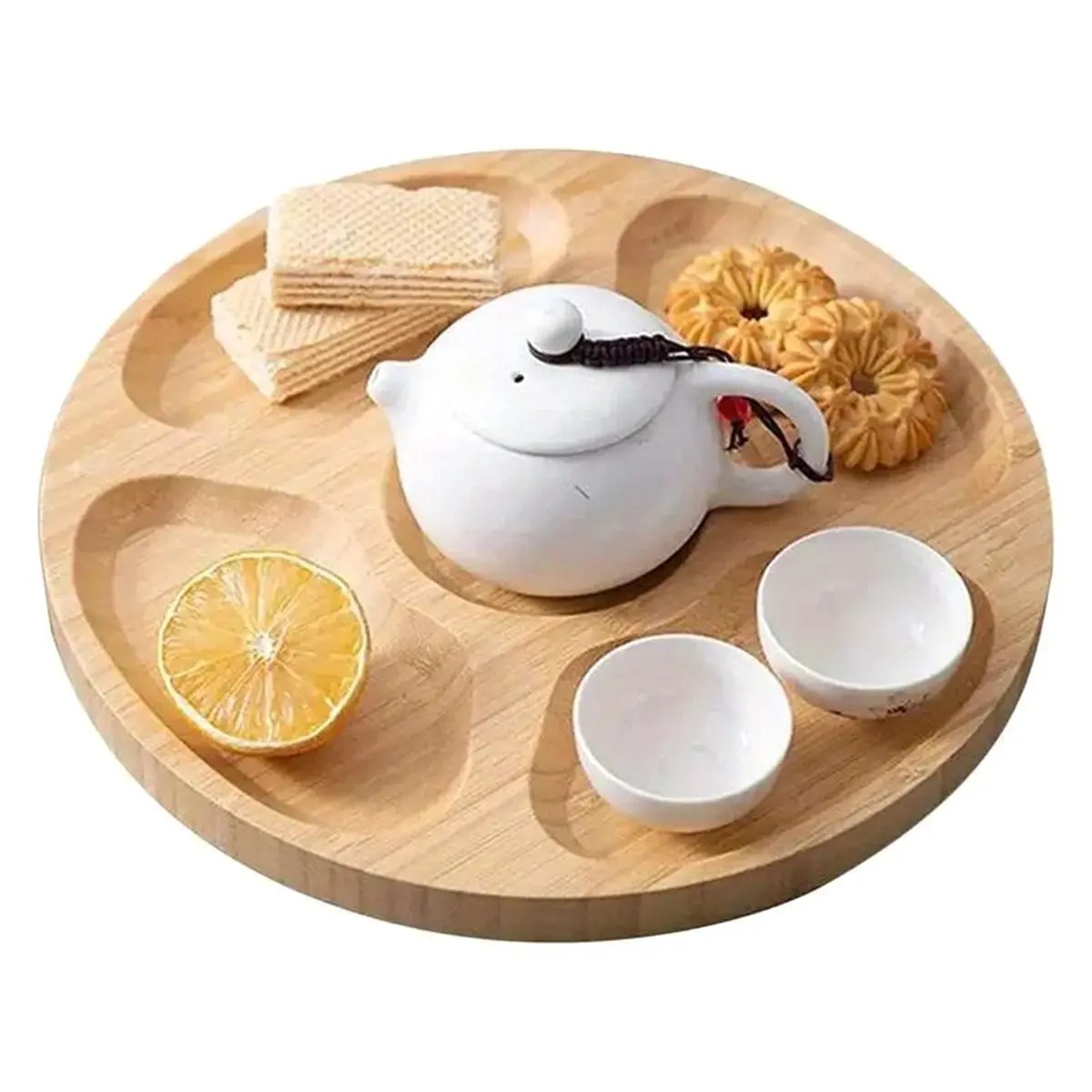 1pc Nut Platter Candy Snacks Server Dish Divided Dried Fruit Snack Plate Appetizer Serving Platter for Restaurant