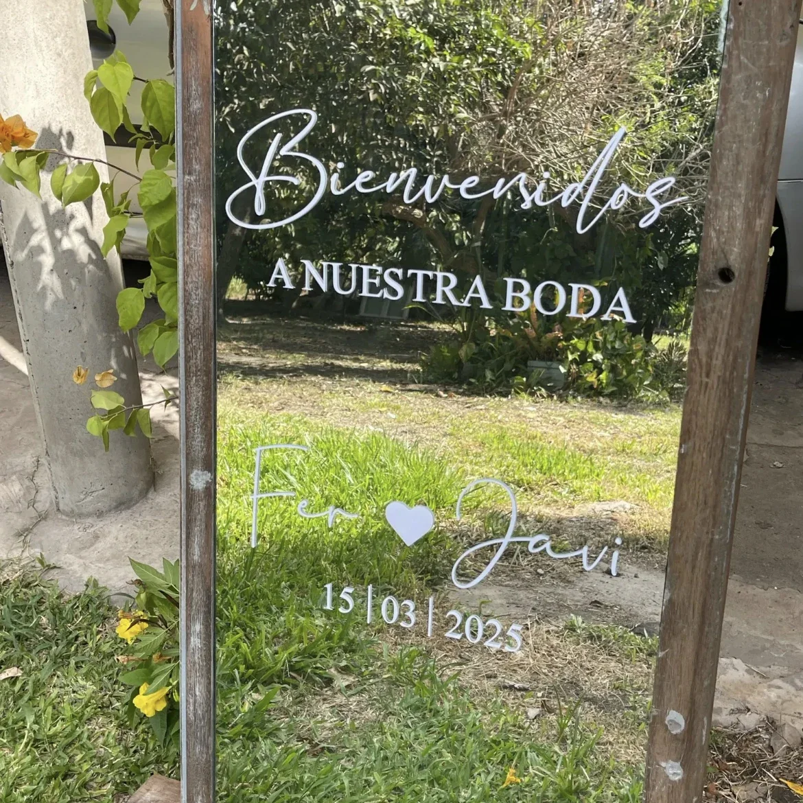 Calcomanías de vinilo personalizadas de historia familiar, decoración del banquete de boda, nombres personalizados, fecha, familia, Welcone, pegatina de vinilo, patrón español AZ936