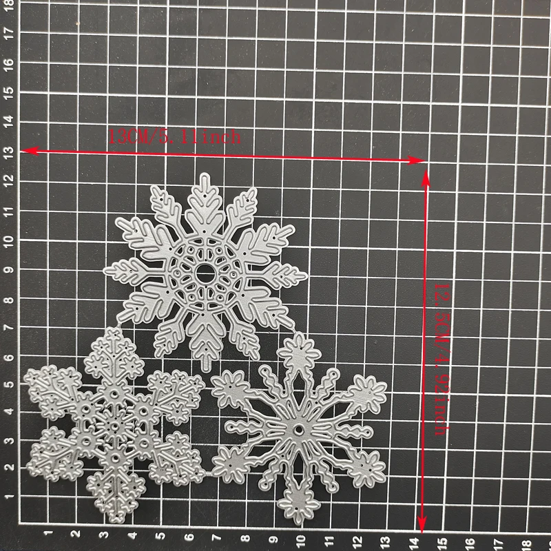 Snowflake Metal Cutting Dies Stencil Scrapbooking Diy Album Stamp Paper Card Embossing Decor Craft Knife Mould