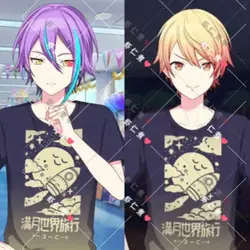 2025 Summer New Simple Fashion Anime Project Sekai Kamishiro Rui Round Neck Short Sleeve T-Shirt Casual Daily Tops