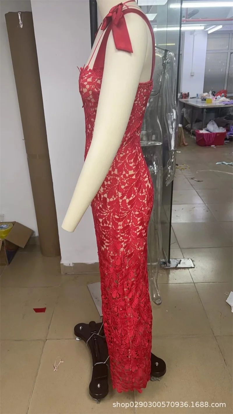 Vestido de fiesta con lazo grande para mujer, vestido de noche ajustado sin tirantes, rojo, negro, sin espalda, sin mangas, Pequeños Disponible